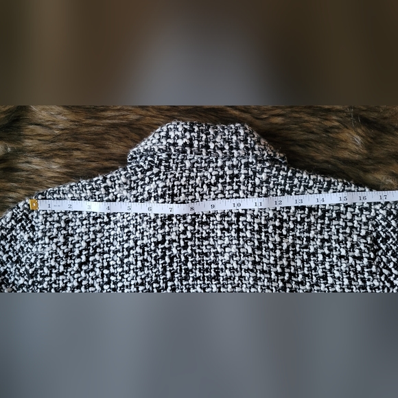 Chico's Acrylic Blend Black& White Blazer/ Jacket Size 0 (US S/4) - Picture 9 of 13